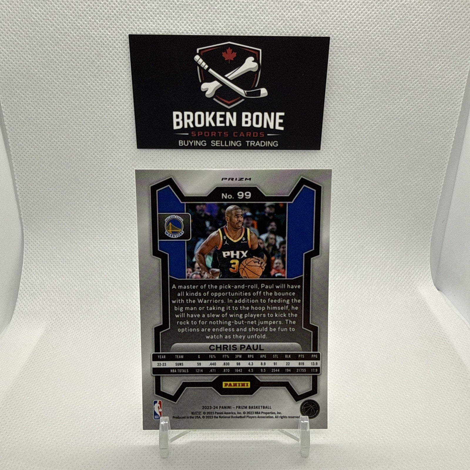 Chris Paul 2023-24 Panini Prizm Green Cracked Ice SSP #99 Warriors