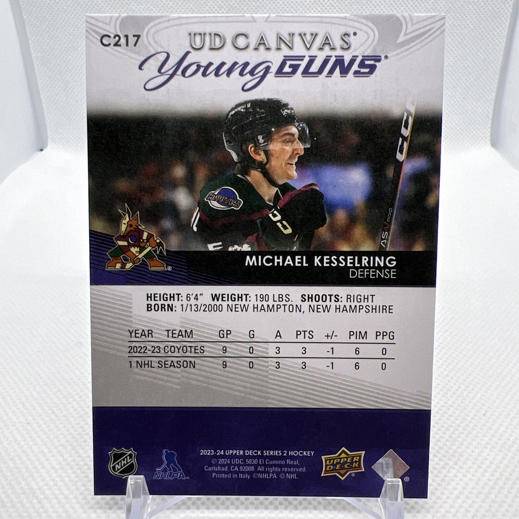 Michael Kesselring 2023-24 Upper Deck Young Guns Canvas Arizona Coyotes RC