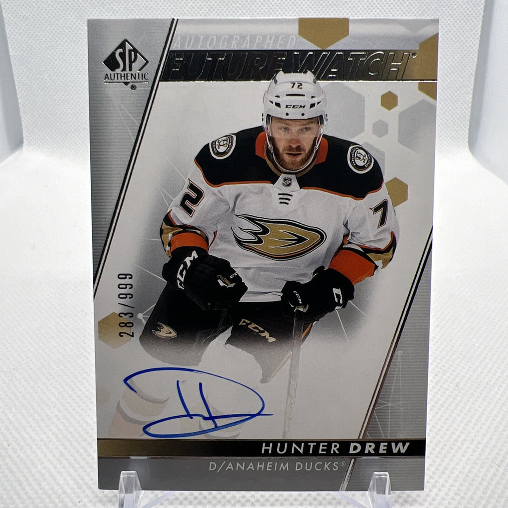 Hunter Drew 2022-23 SP Authentic Future Watch Auto /999 Anaheim Ducks