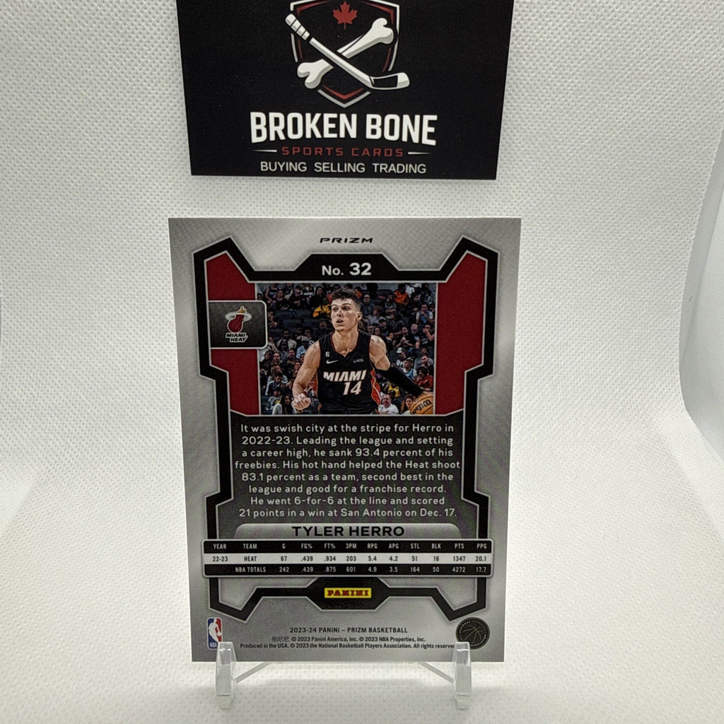 Tyler Herro 2023-24 Panini Prizm Silver Prizm #32 Heat