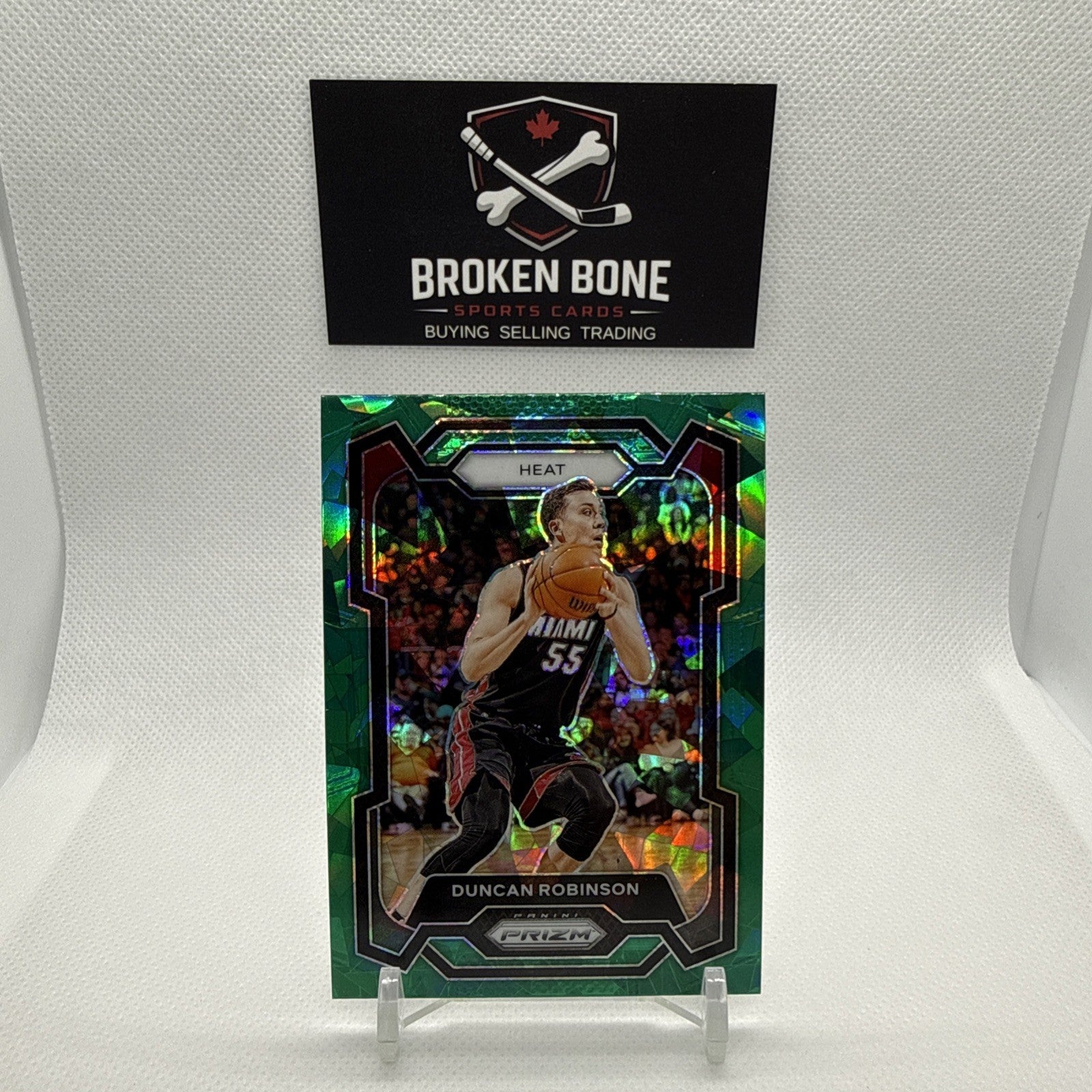 Duncan Robinson 2023-24 Panini Prizm Green Cracked Ice SSP #208 Heat