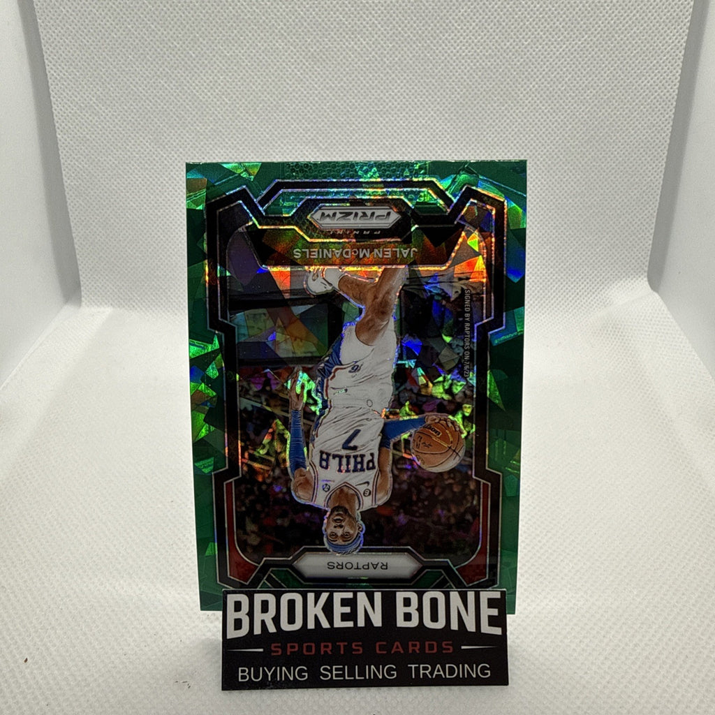 Jalen McDaniels 2023-24 Panini Prizm Green Cracked Ice SSP #291 Raptors