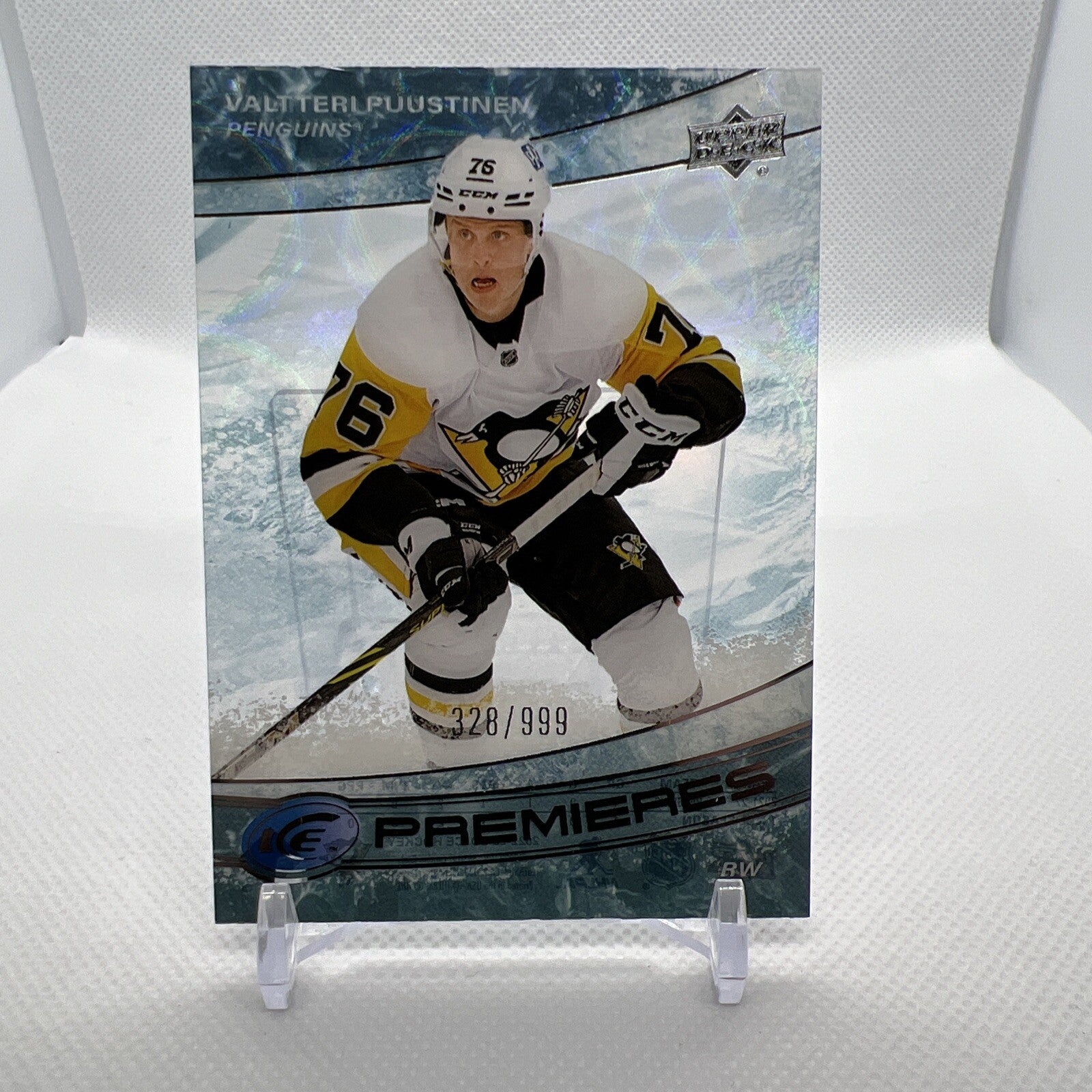 Valtteri Puustinen 2022-23 UD ICE Premieres Rookie /999 Pittsburgh Penguins