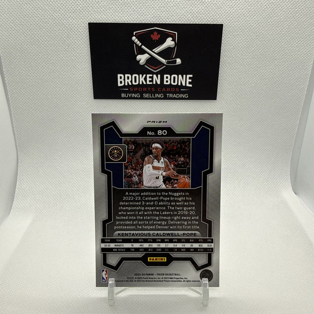 Kentavious Caldwell-Pope 2023-24 Panini Prizm Green Cracked Ice SSP #80 Nuggets