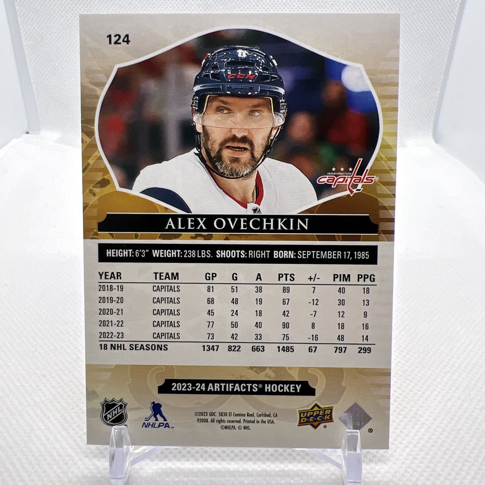 Alex Ovechkin 2023-24 Artifacts Parallel /499 Washington Capitals