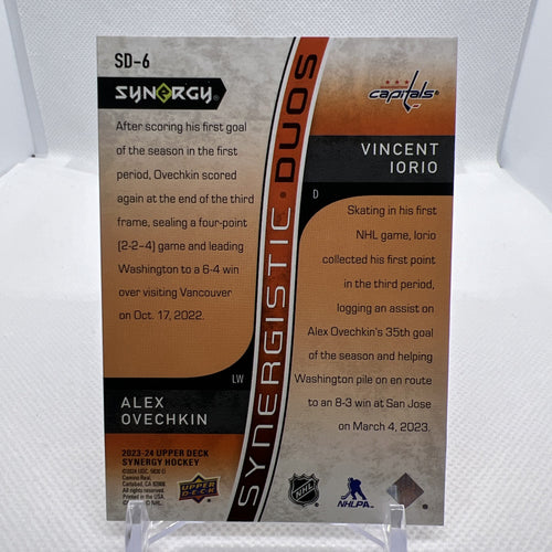 Alex Ovechkin / Iorio 2023-24 Synergy Synergistic Duos /149 Washington Capitals