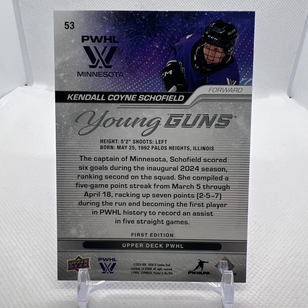 Kendall Coyne Schofield 2024 Upper Deck PWHL Outburst Young Guns 1st Edition RC
